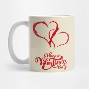 Happy Valentine`s Day.Two Hearts Mug